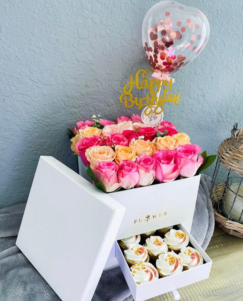 Luxury square box with drawer
