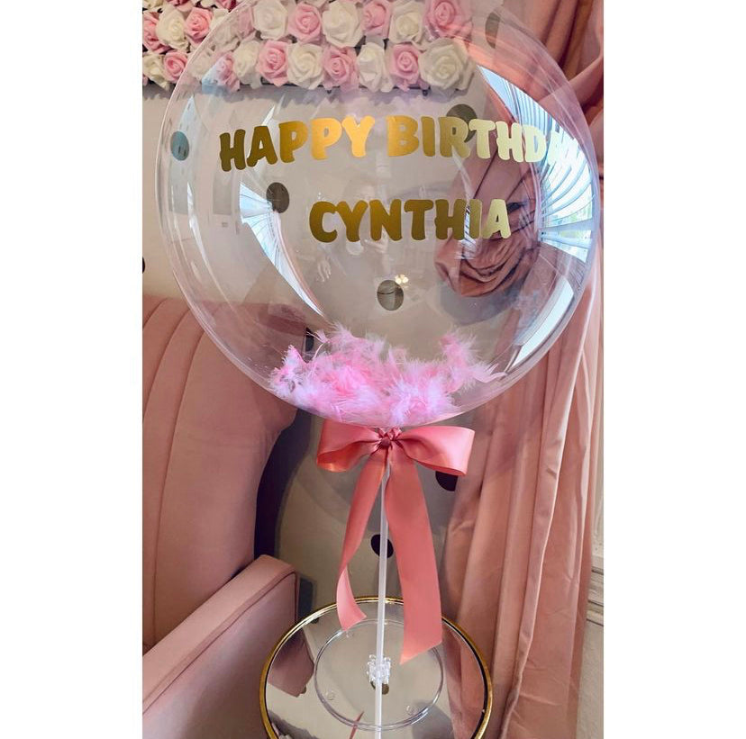 Personalize balloon on stand